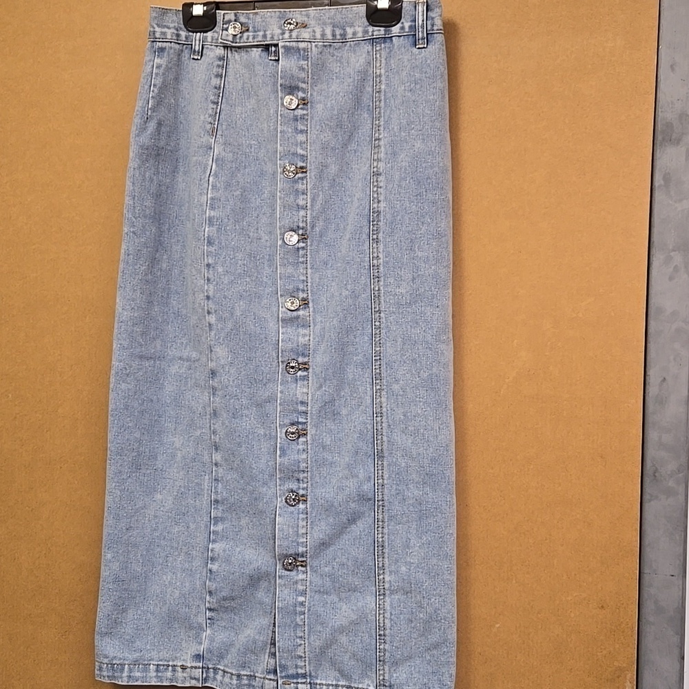 Unbranded Size S Denim Full Length Button Down Skirt